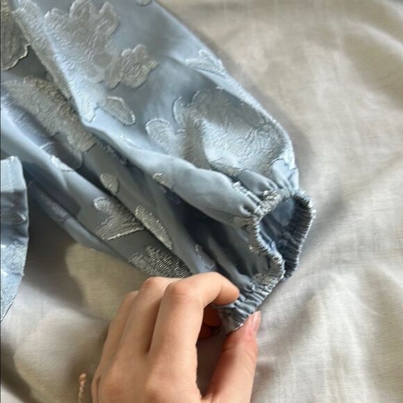 Blue Floral Long Sleeve Romper mi ami size M - Picture 4 of 7